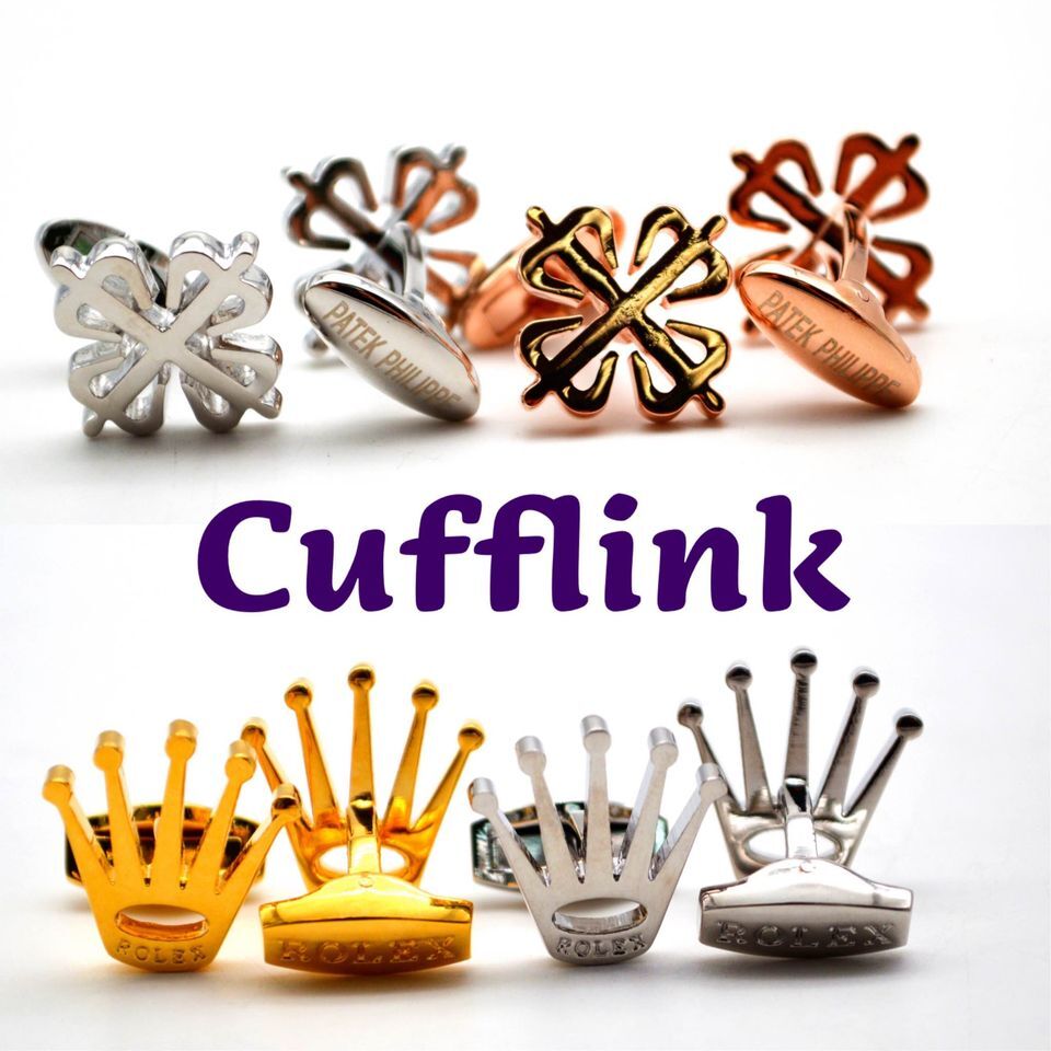 Cufflink Men Accessories For Suit Shirt Silver Or Gold Color (Pick From 2 Kind)