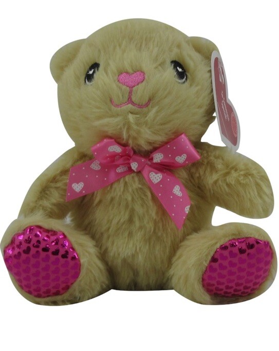 Chocolate-Scented Teddy Bear Plush Toy with Seasonal Hearts  