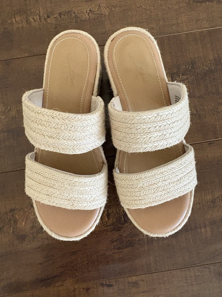Braided Wedge Sandals Size 6 NWOT