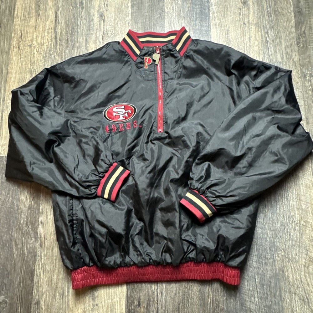 Vntge 90s San Francisco 49ers NFL Pro Player Jacket mens size M Reversible