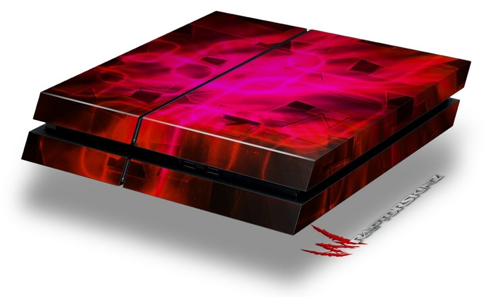Skin for original PS4 Gaming Console Cubic Shards Red