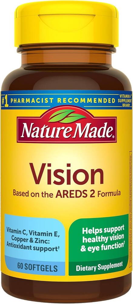Nature Made Vision Based on the AREDS 2 Formula, Eye Vitamins with Lutein & Zeax