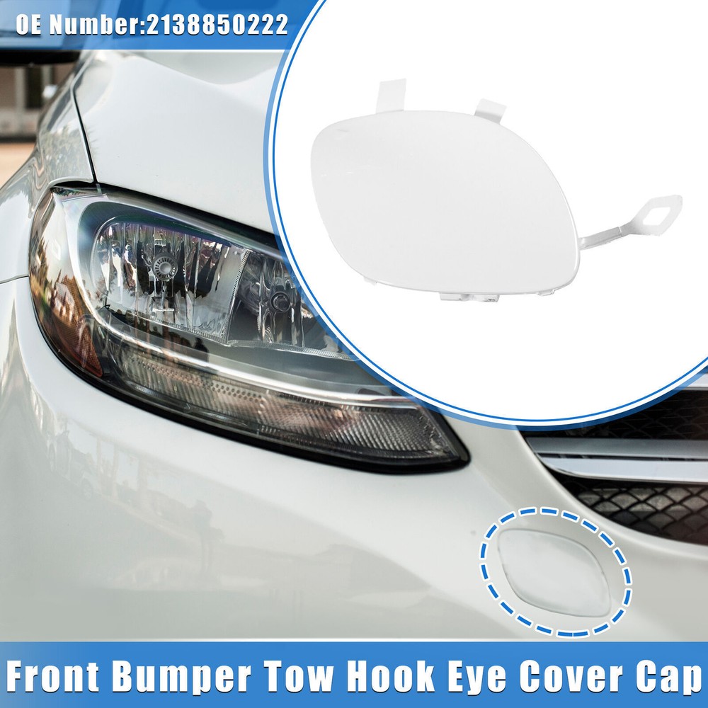2017-2018 Mercedes E400 White Front Bumper Tow Hook Cover  