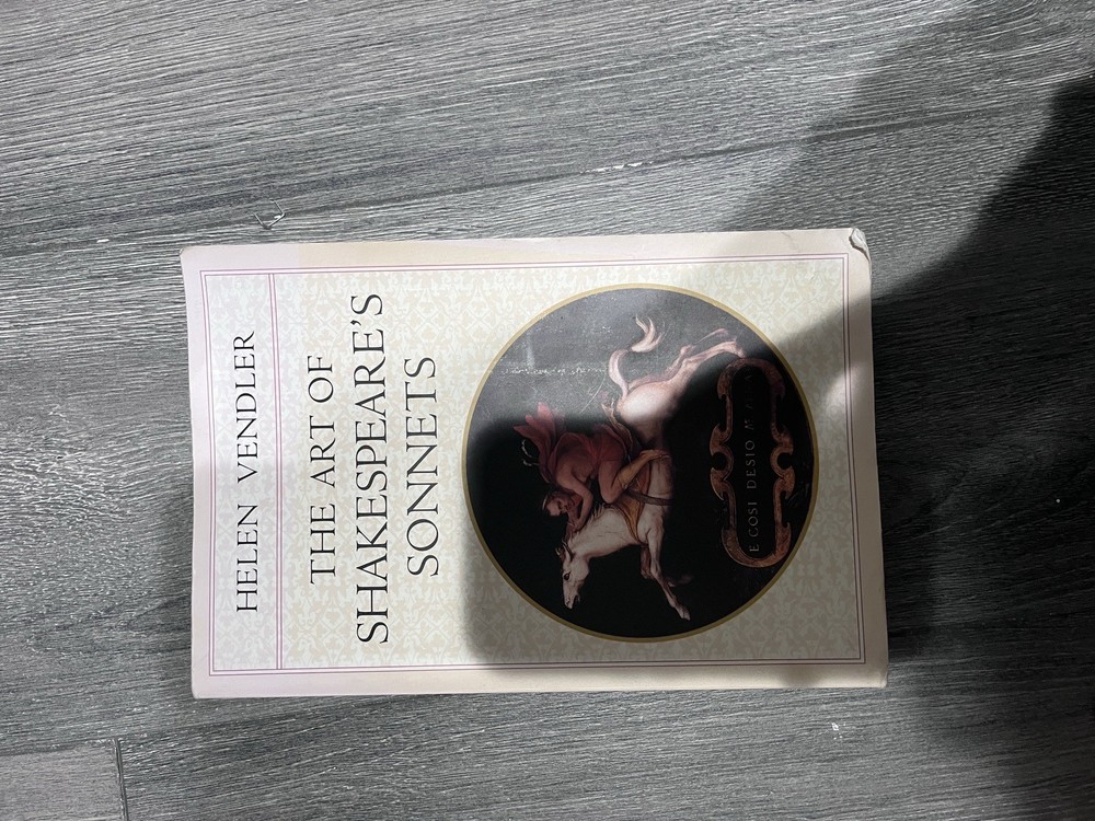 Art of Shakespeare's Sonnets by Helen Vendler (1999, Trade Paperback)