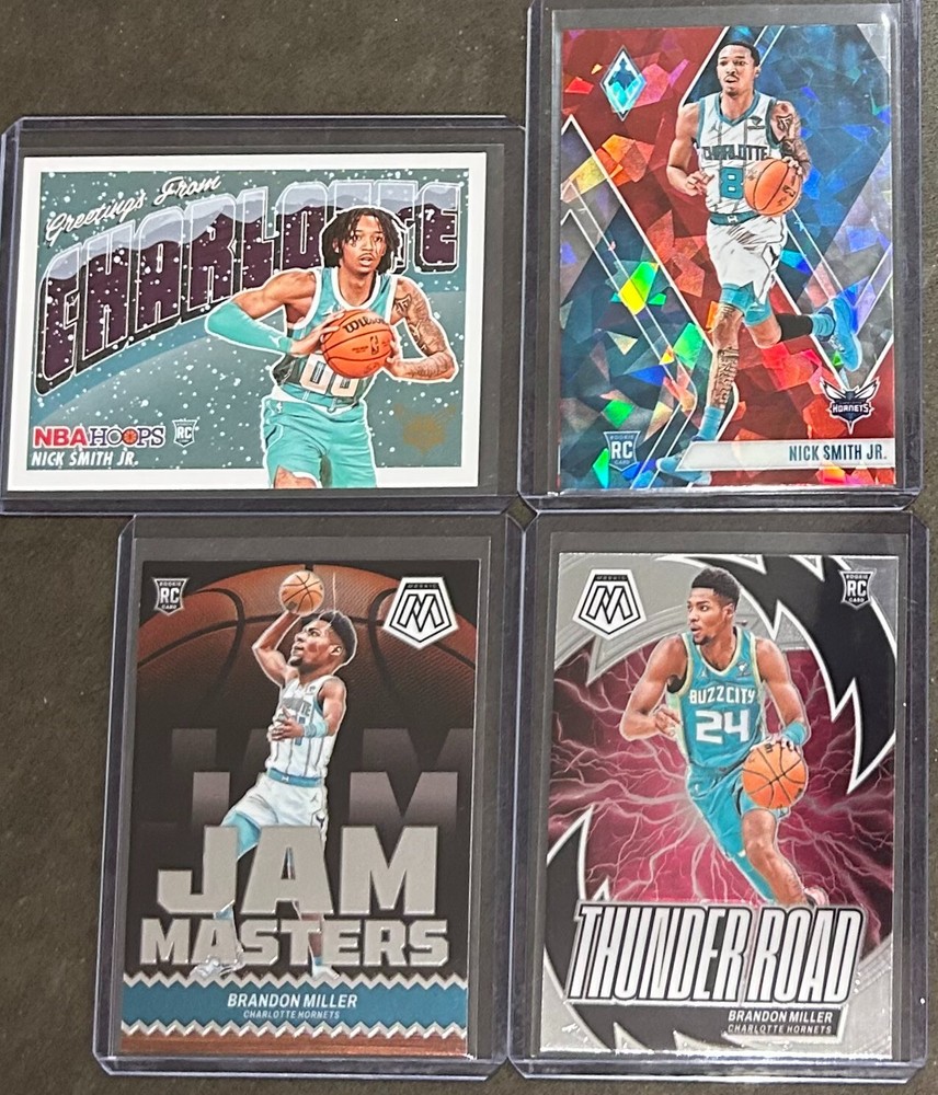 2023-24 Panini Basketball Charlotte Hornets 4 Card Rookie Insert/Parallel Lot!