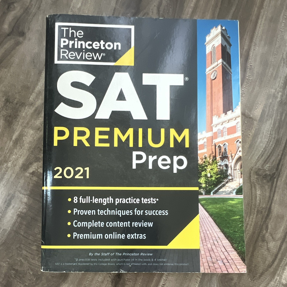 The Princeton Review SAT Premium Prep 2021 Study Guide Paperback + Online Extras