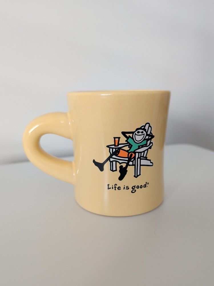 Life is Good Mug Do what you like Like what you do - Adirondack chair Yellow