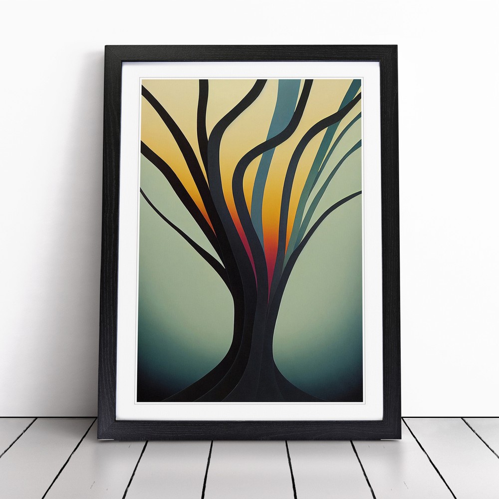 Splendid Abstract Tree No.2 Wall Art Print Framed Canvas Picture Poster Decor
