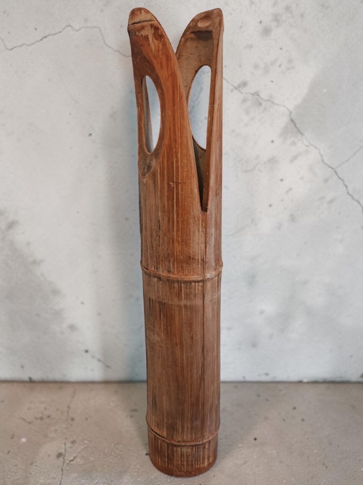traditional Japanese Ikebana bamboo vase