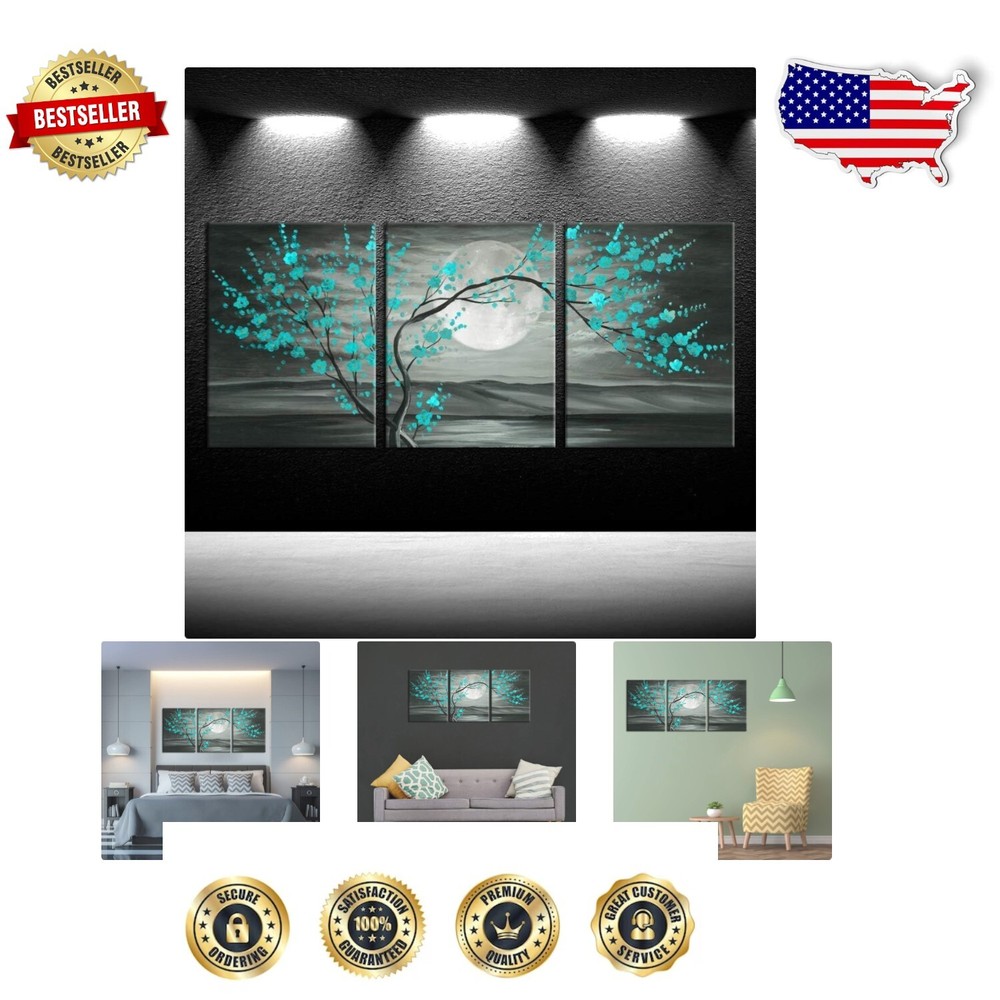 Vivid Floral Giclee Canvas Prints - 3-Piece Set for Living Room Elegance