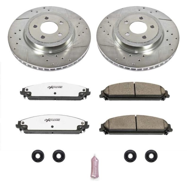 Power Stop Fits 05-19 Chrysler 300 Front Z26 Street Warrior Brake Kit