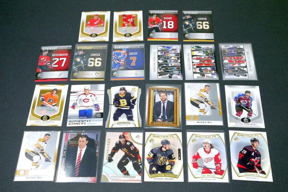 Lot of 19 Various Upper Deck NHL SP Authentic Inserts and Parallels Big Names