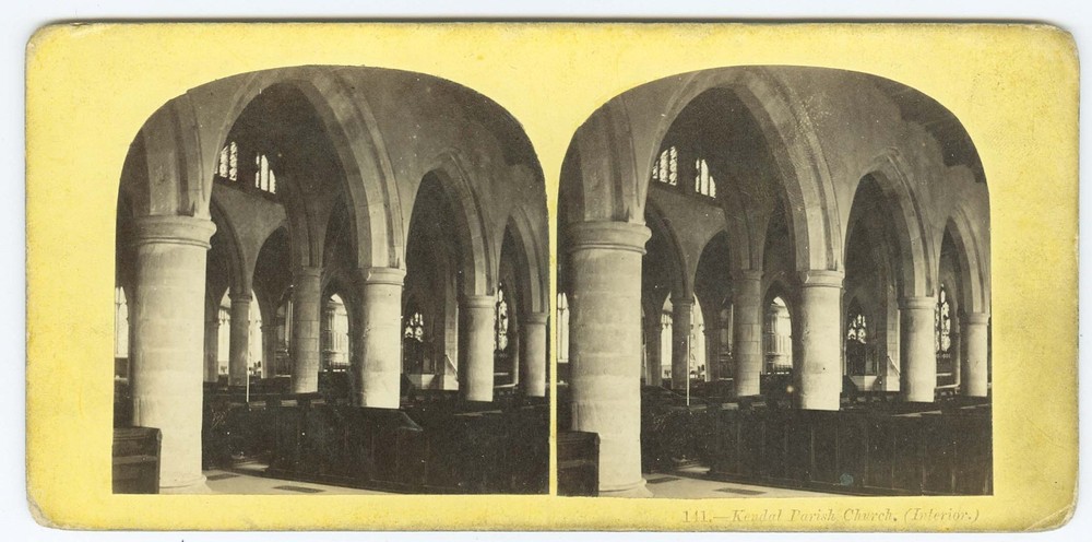 G2022~ ENGLAND – Kendal Parish 1860s Stereoview – A. Pettitt