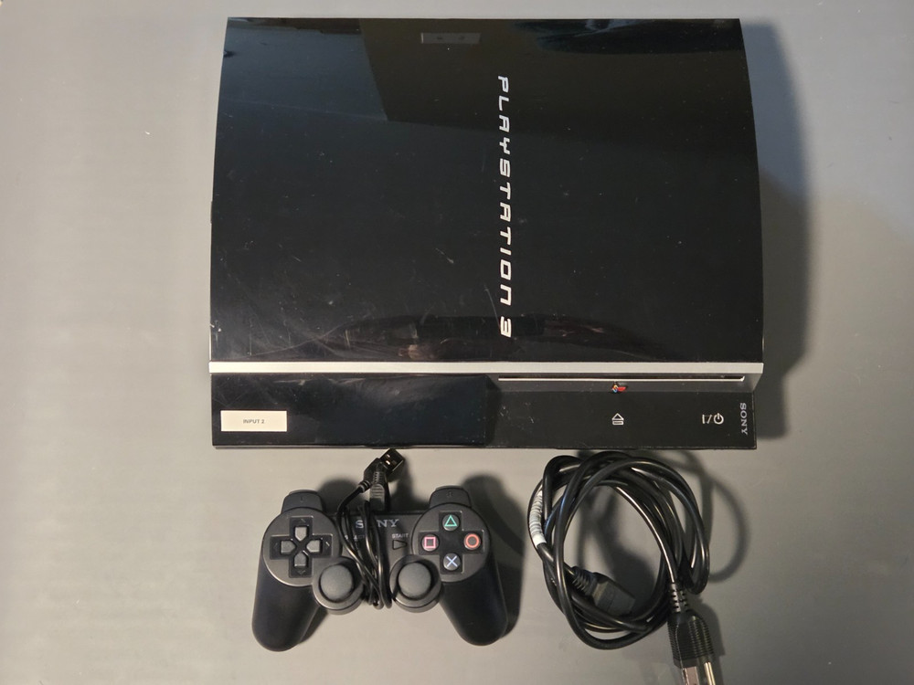 Retro Sony Playstation 3 Fat CECHG01 40GB Console & Controller Tested and Works