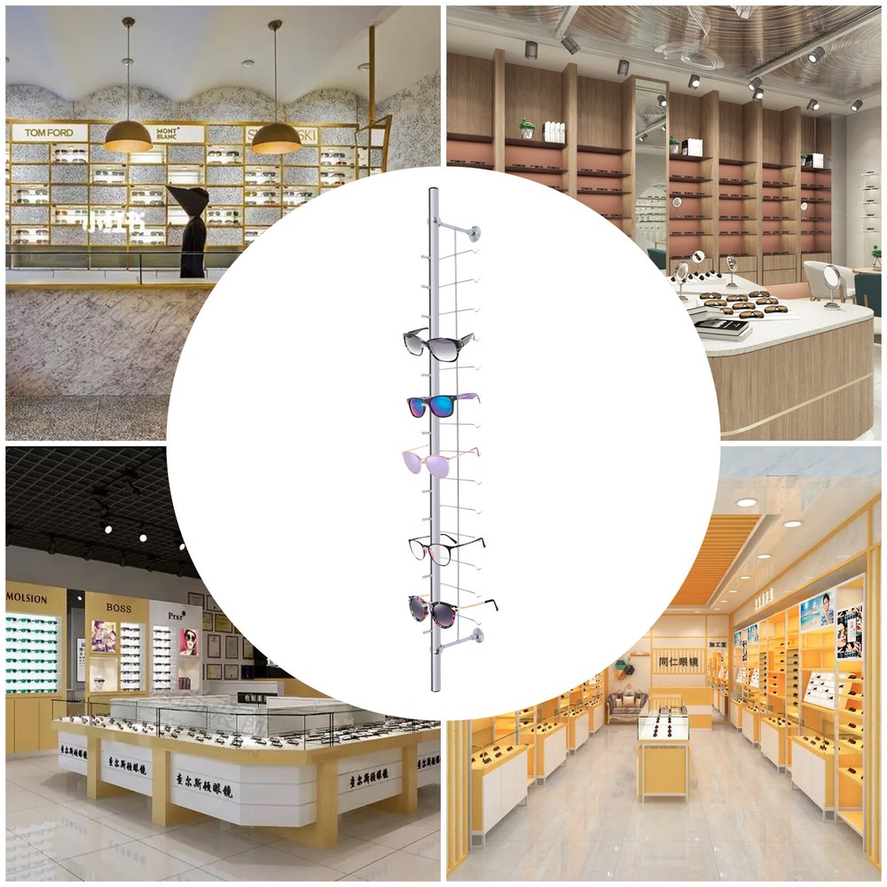 Stylish Optical Glass Sunglass Eyewear Rod Display Holder Without Lock