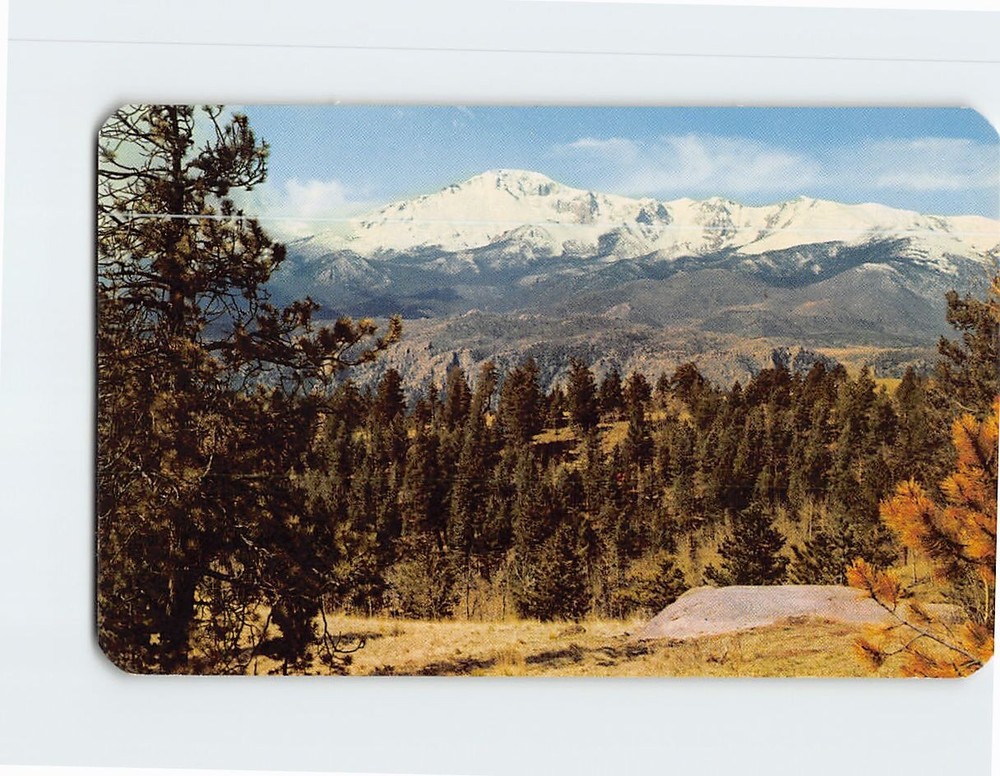 Postcard Pikes Peak Colorado USA