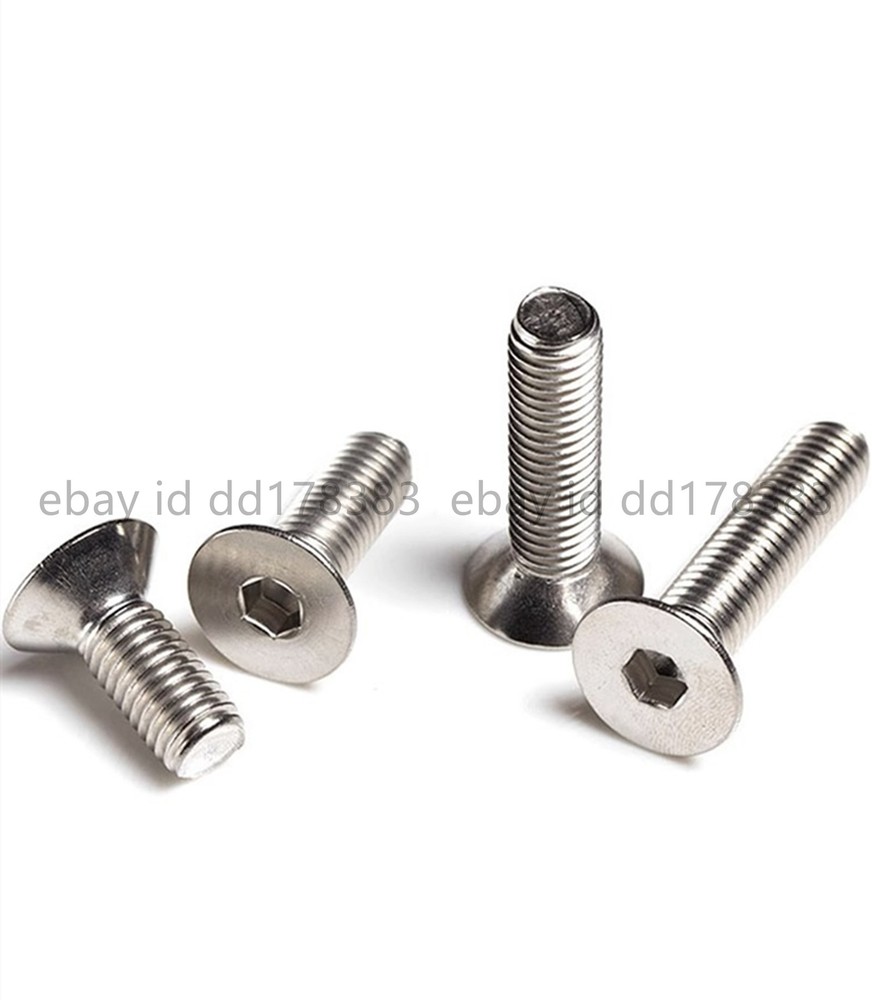 304 Stainless Steel Hex Socket Countersunk Head Screw Left Hand Thread M3 M4-M10