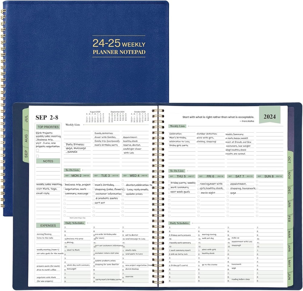 2024-2025 Planner - Weekly & Monthly 2024-2025, JUL 2024 - JUN blue