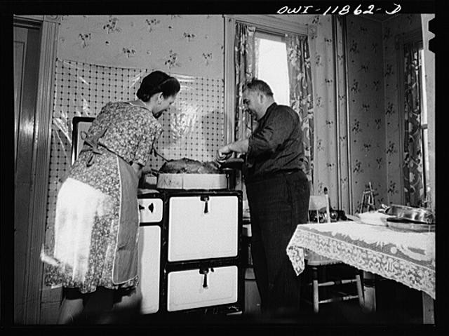 Untitled photo, : Neffsville, Pennsylvania. Mr. and Mrs. Earle Landis turn over