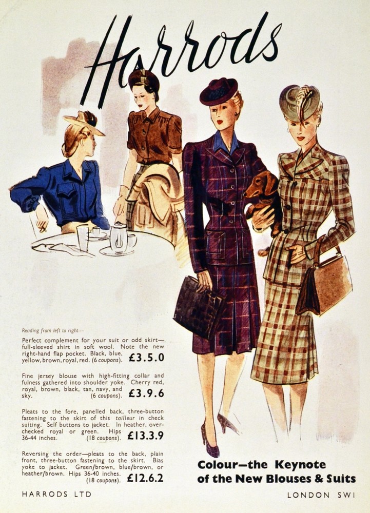Decoration poster.Interior design Art.Retro fashion Harrods shop.6299