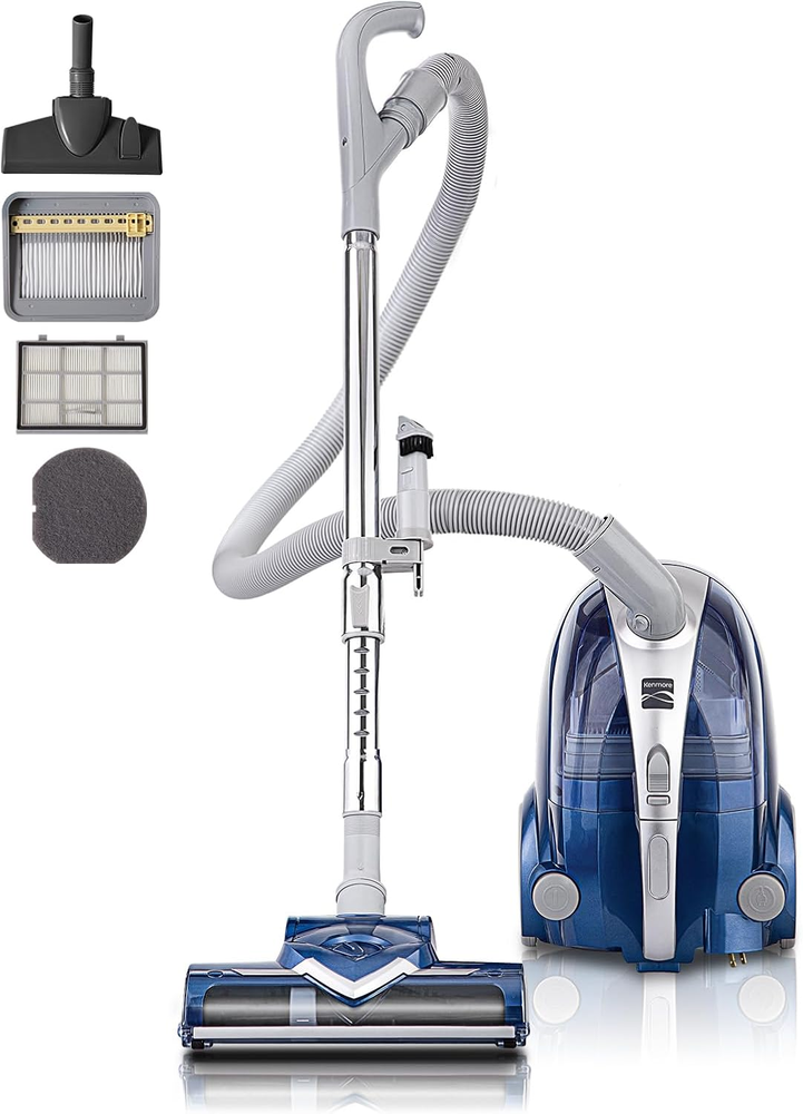 Kenmore Lightweight HEPA Canister Vacuum for Pets with Variable Speed in Blue