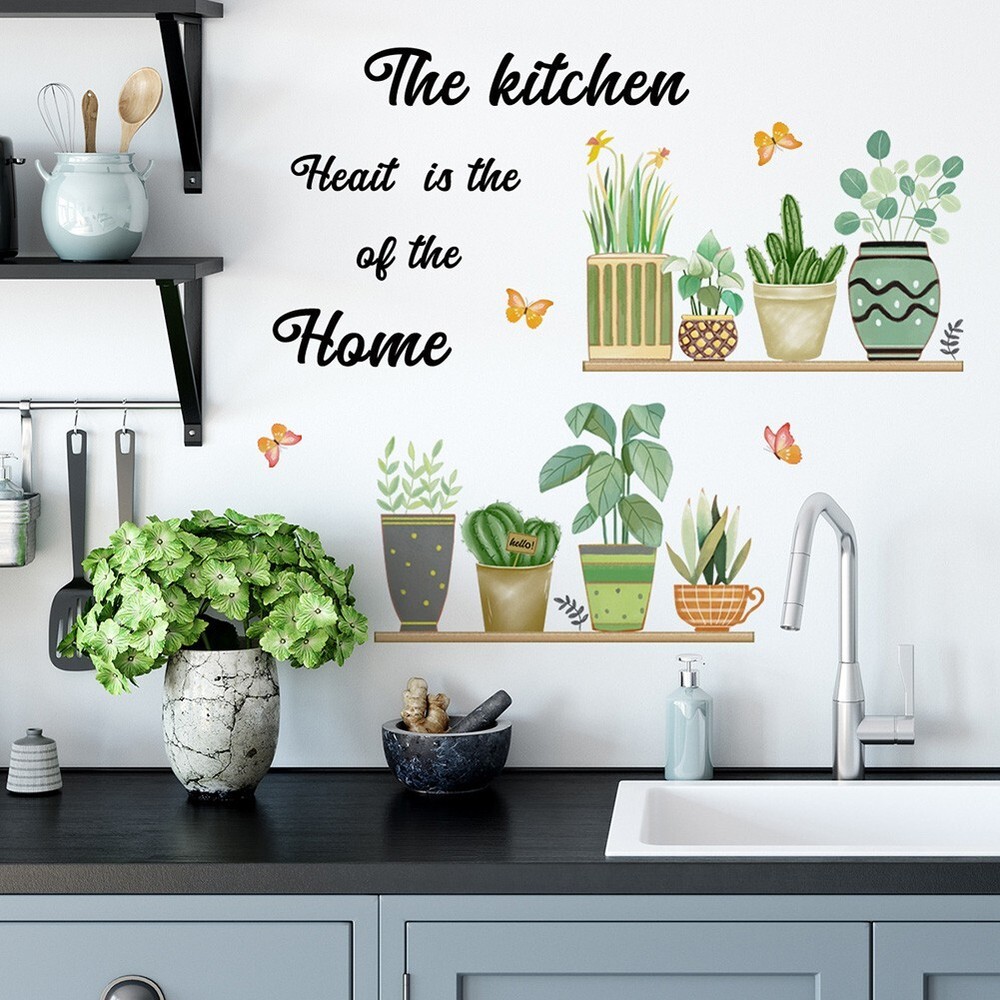 Floral Butterfly Wall Sticker Spring Summer Flower Stickers for Kids Bedroom