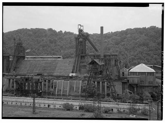 Monessen Pennsylvania Pittsburgh Steel Works Blast Furnace No. 1 No. 2 1900s