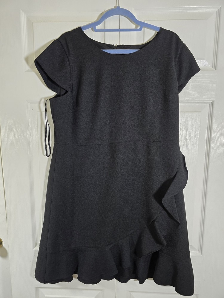 karl lagerfeld Paris lined womens black long dress 16 back zip new sleeveless