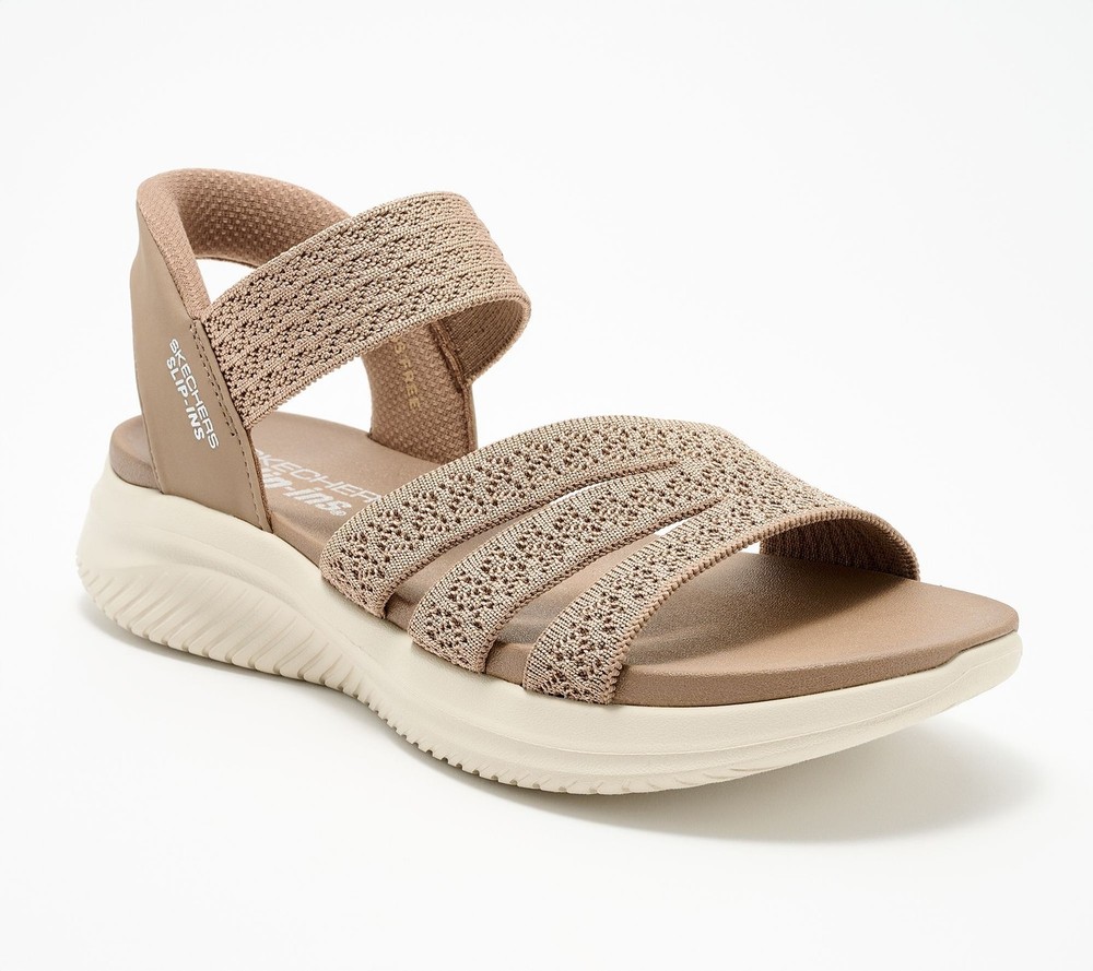 Skechers Women's Sz 6.5 Slip-ins Washable Knit Ultra Flex . Brown A687169