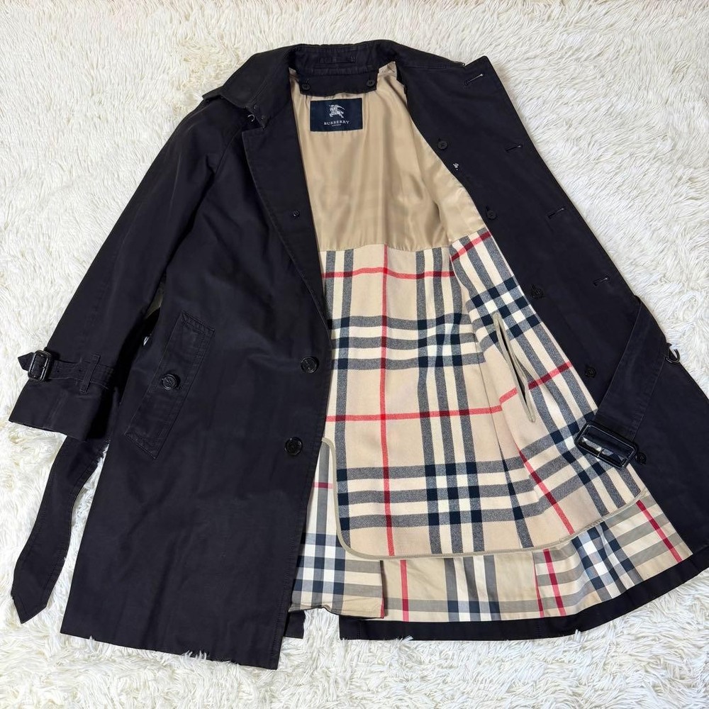 Burberry London Trench Coat Asian fit M US size S Men's Cotton Authentic Used