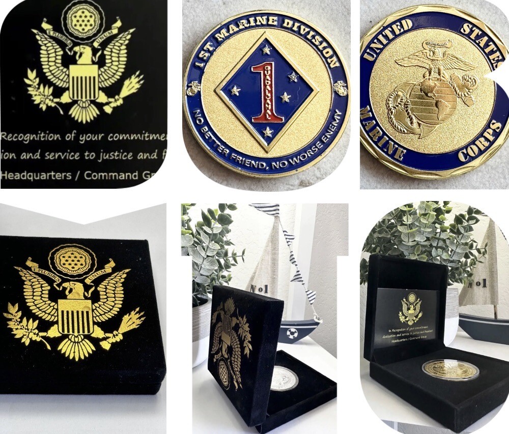 US MARINE CORPS - 1st MARINE DIVISION Challenge Coin USMC OFF LIC 23125