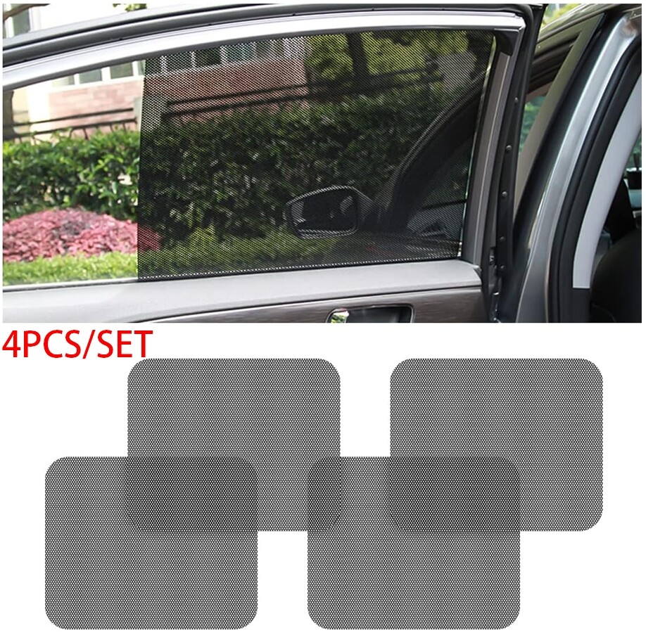 Car Side Window Sunshades – 4-Pack Static Cling UV Protection Films