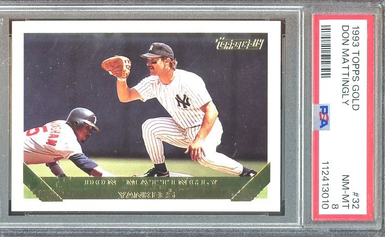 1993 Topps Gold #32 Don Mattingly NM-MT PSA 8 New York Yankees 3010