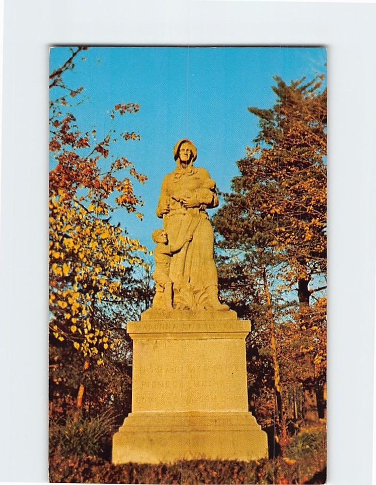 Postcard The Madonna of the Trail Glen Miller Park Richmond Indiana USA
