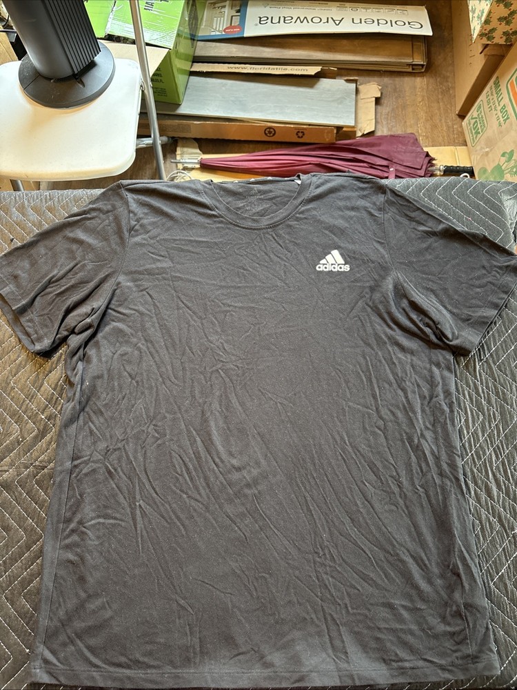 Adidas Aeroready Primegreen Black Short Sleeve Tee T Shirt Mens Size XL