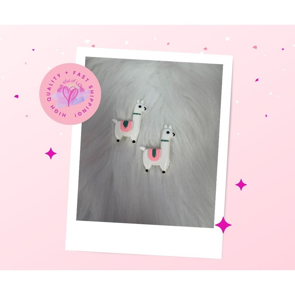 White Llama Stud Earrings – Adorable Animal Jewelry for Everyday Wear