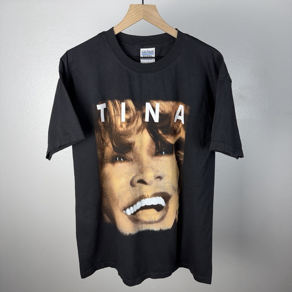 Vintage Tina Turner Big Face Rap Twenty Four Seven Tour 1999 2000 T Shirt Large