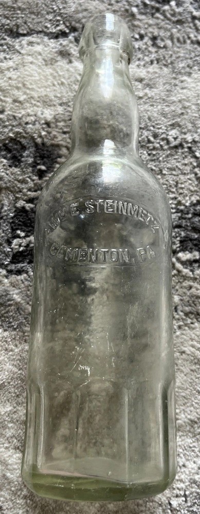 WM E STEINMETZ Beer Bottle, RARE  Cementon PA