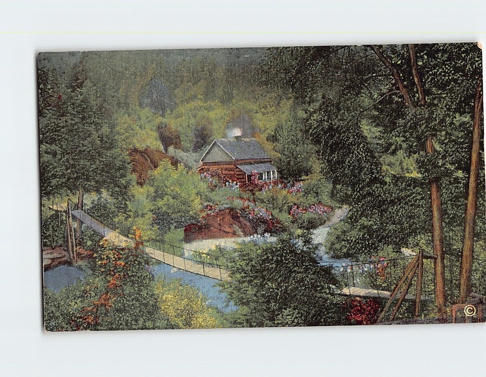 Postcard Typical mountain homes Great Smoky Mountains National Park USA