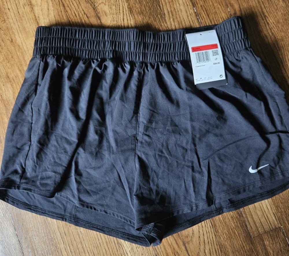Nike Dri-Fit Women's Running Shorts, Size L, Black, New