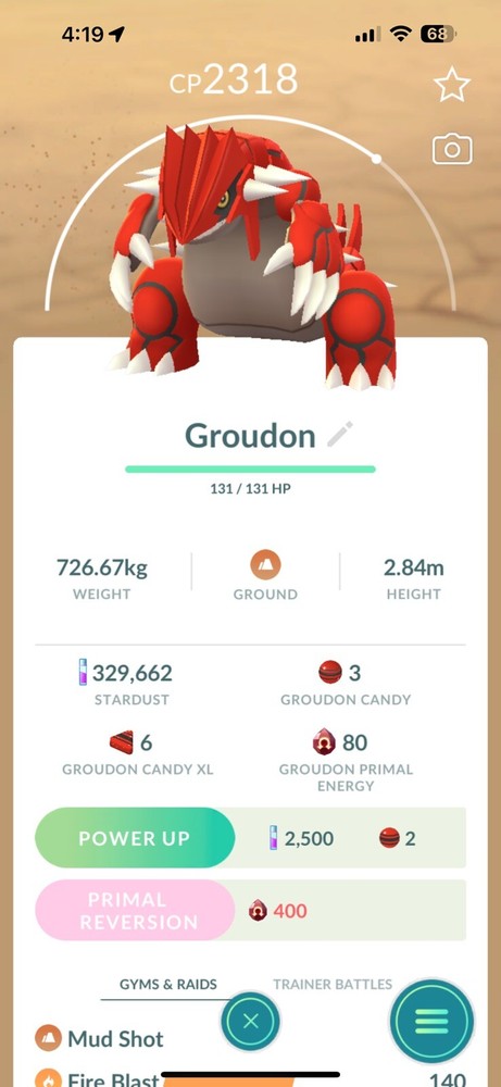 Pokemon GO - Groudon | Registered or 30 Days Friendship Bonus !!
