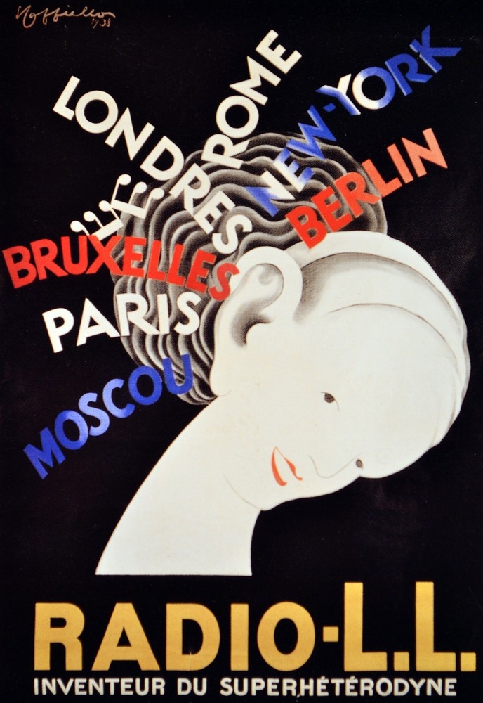 Radio L.L. Inventeur du superheterodyne Decor Poster. Graphic Art Design 3857