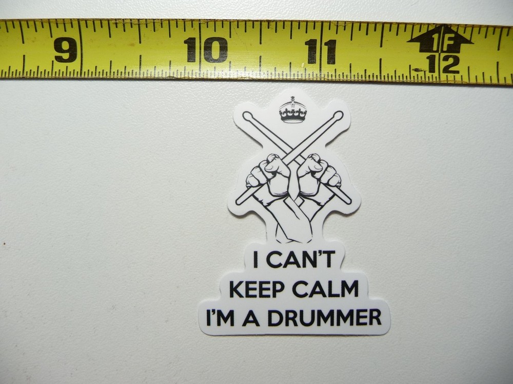Can't Keep Calm Drummer Music Band Concert Decal Sticker