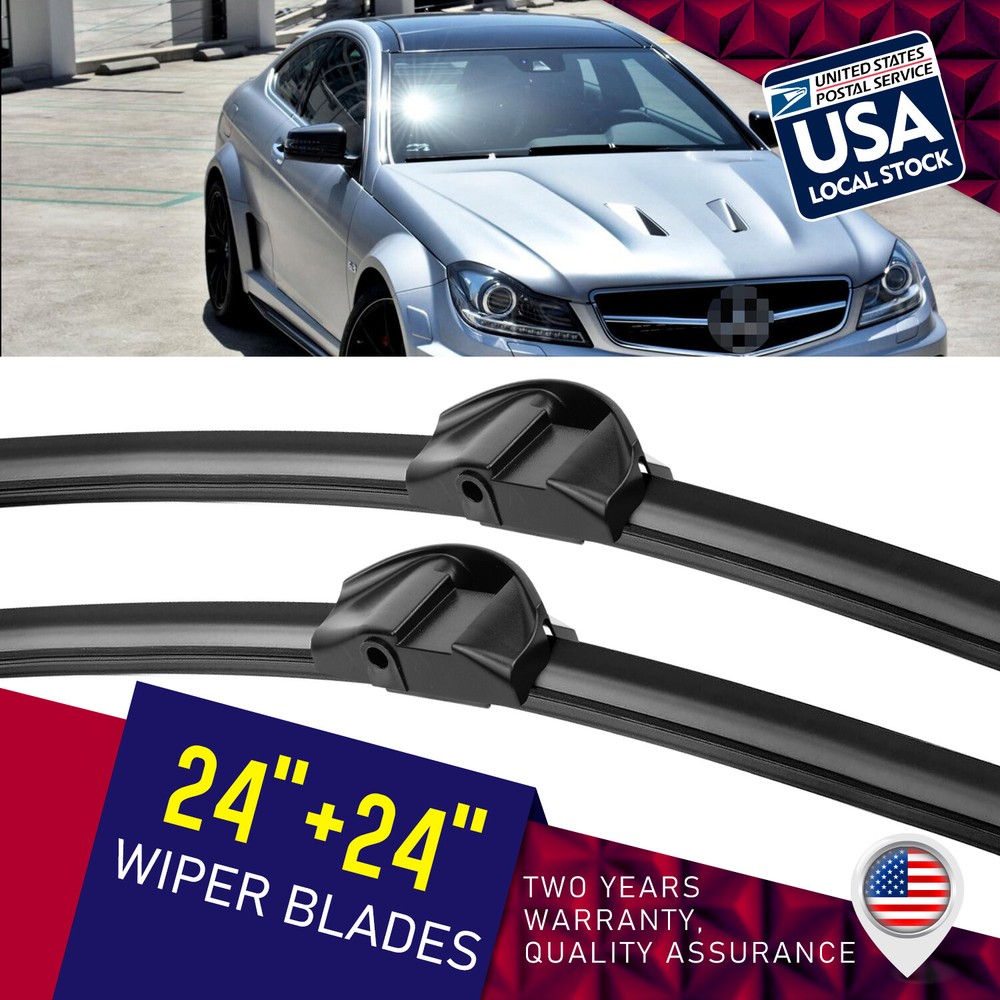 24+24 Inch All-Season Side Lock Windshield Wiper Blades - MGT High Quality Pair
