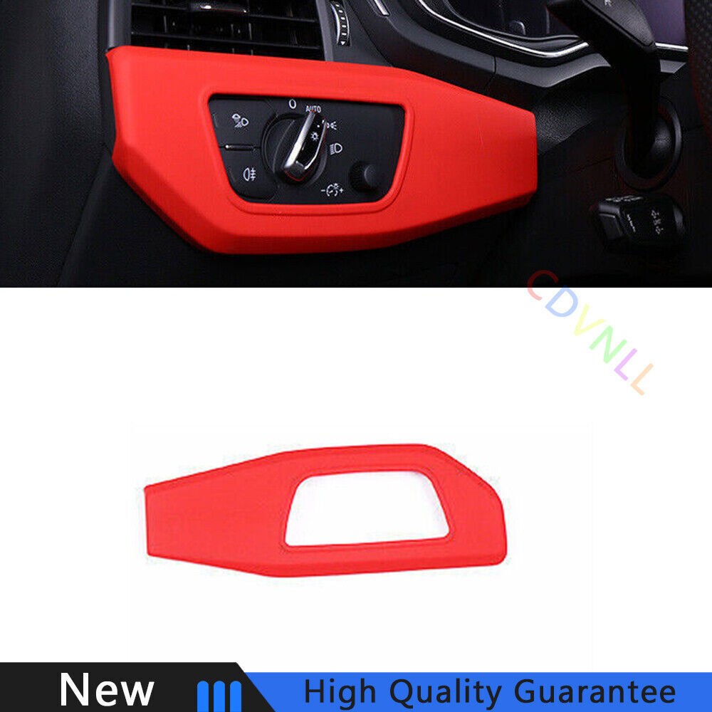 Fit For Audi A4 A5 2017-2019 Bright Red Function Control Button Frame Trim 1PCS