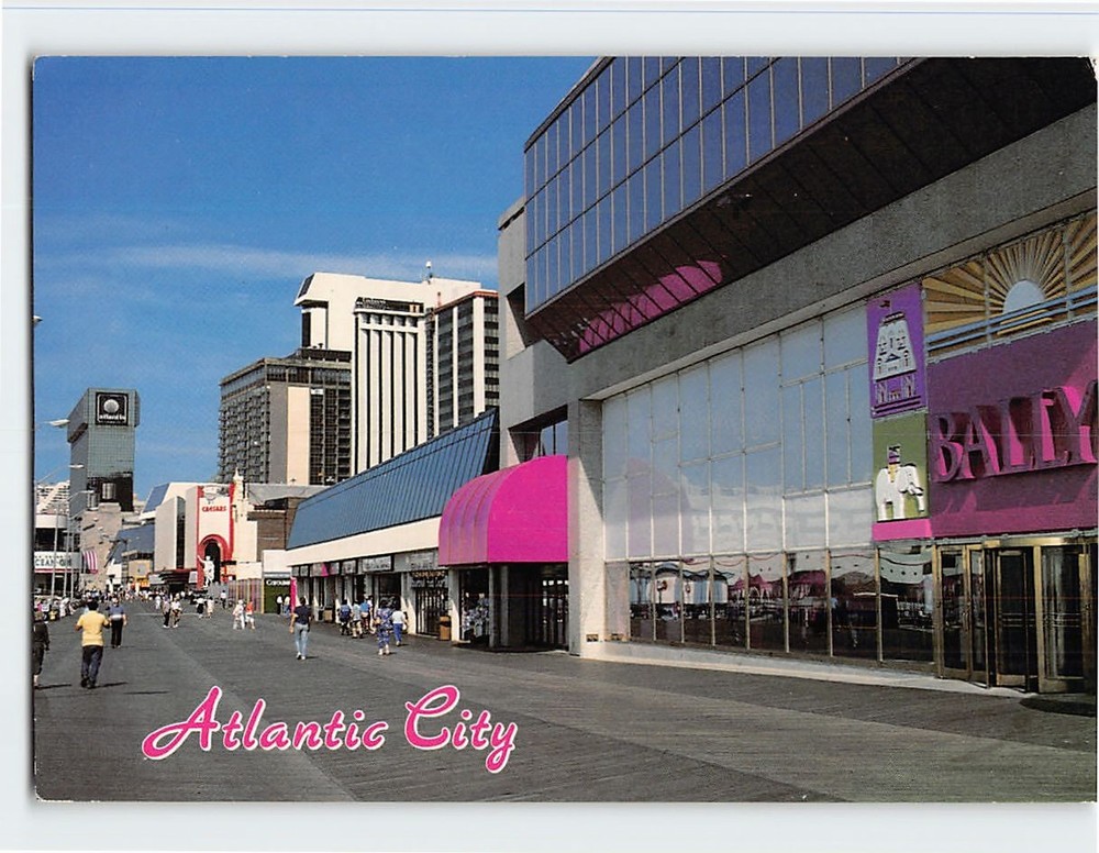 Postcard Boardwalk Atlantic City New Jersey USA