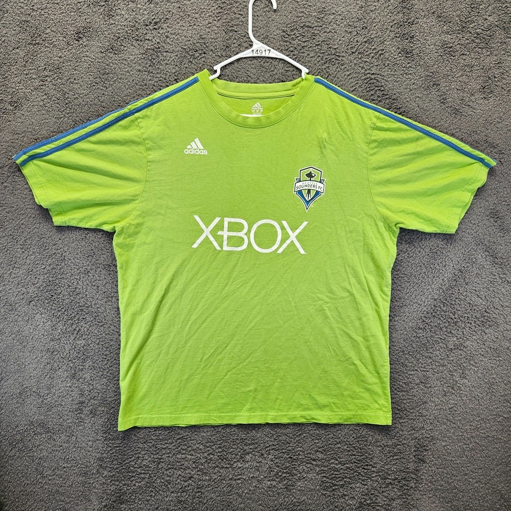 Adidas Seattle Sounders Xbox T-Shirt Men Size XL Green Short Sleeve Crewneck