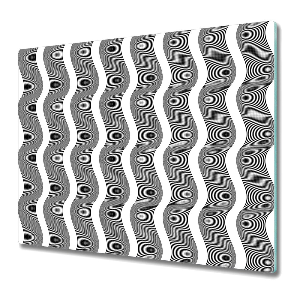 Glass Chopping Cutting Board Op-art black white optical illusion 60x52