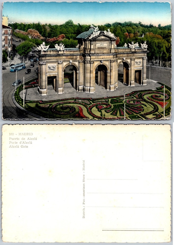 Continental Puerta De Alcala Madrid Postcard