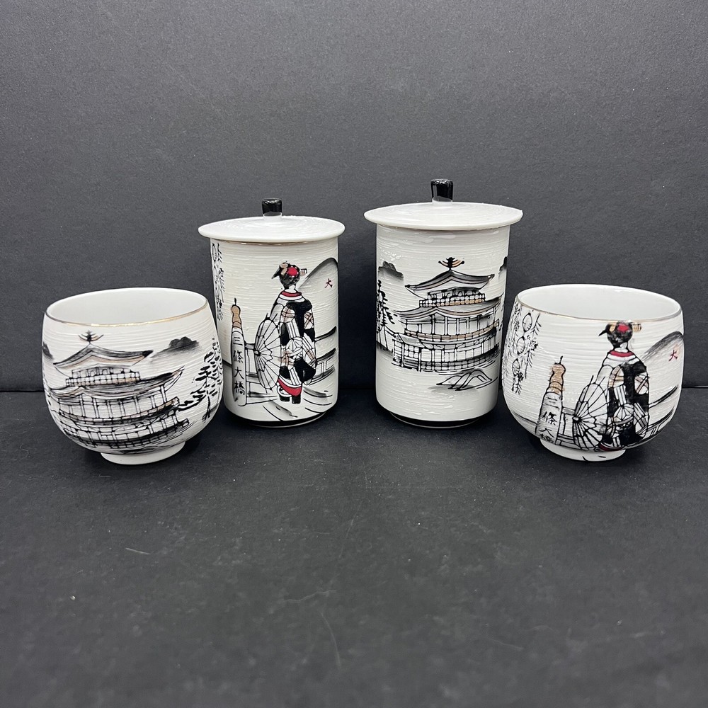 Japanese Tea Set Kinkakuji Temple 4 Piece Set